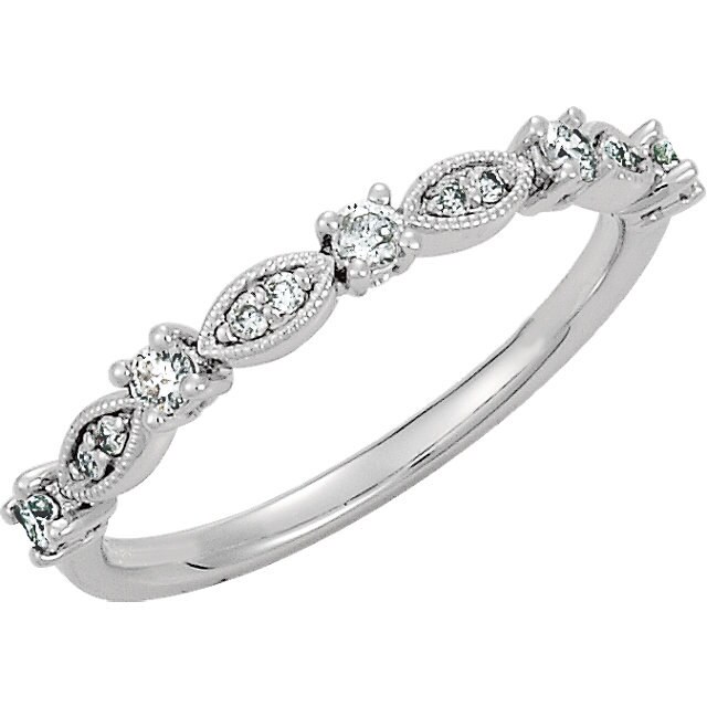 14 kt white gold Diamond Anniversary Stackable Wedding
