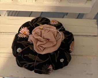 Pincushion, Floral Fabric