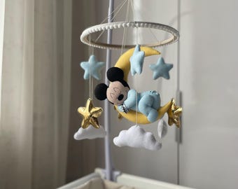 Handmade Mickey Mouse Baby Mobile, Disney Nursery Decor