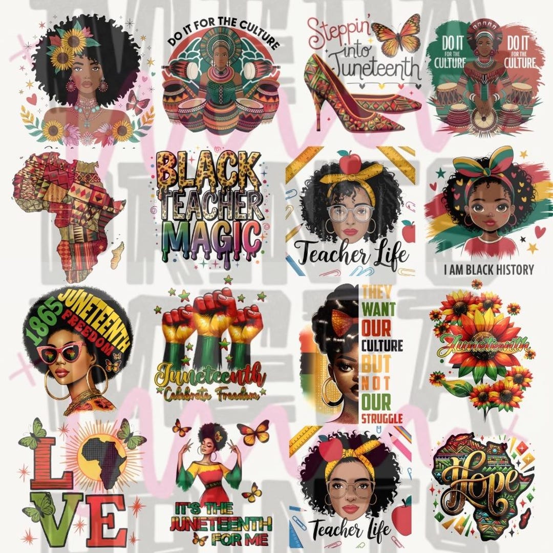 Black History Month PNG Bundle, Sublimation Designs (digital Download ...