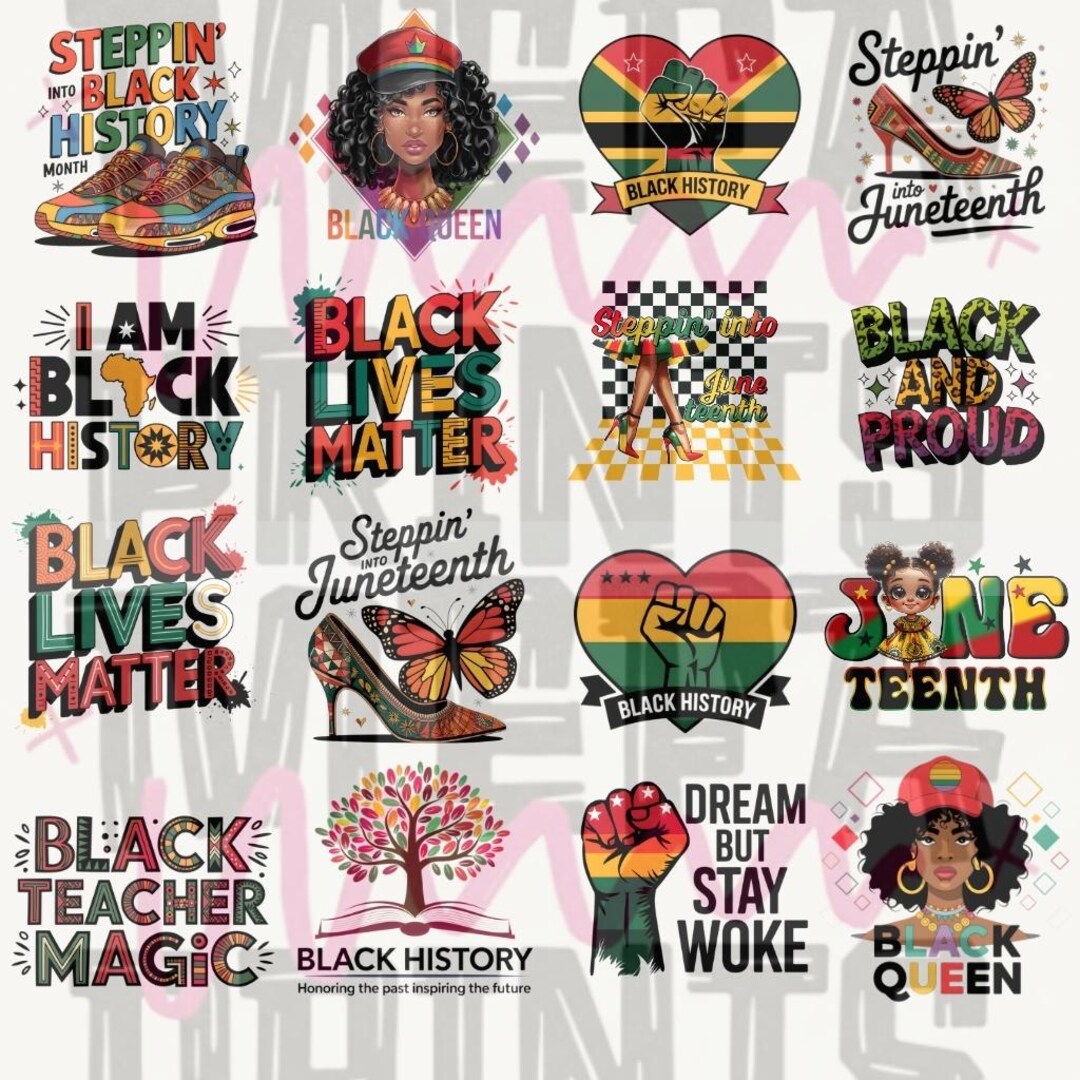 Black History Month PNG Bundle, African American Sublimation Designs ...