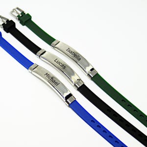Personalized Bracelet Customized Silicone Waterproof Sports Wristband Emergency Alert ID Bracelet Medical Jewelry for Men/Women