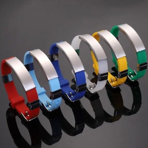 Personalized ID Bracelet Kids Children Adjustable Soft Silicone Stainless Steel Pendant Emergency Name Phone Custom Bracelets