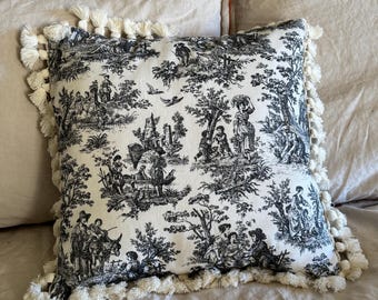 Toile de Jouy-sierkussen