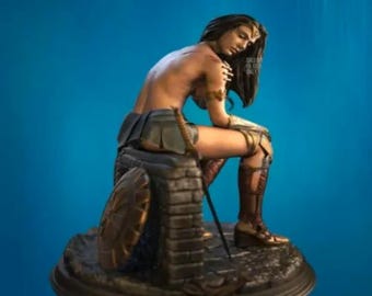 Wonder Woman-Inspired Figurine | Artistic Female 3D Model | Printable STL Files for 3D Printers