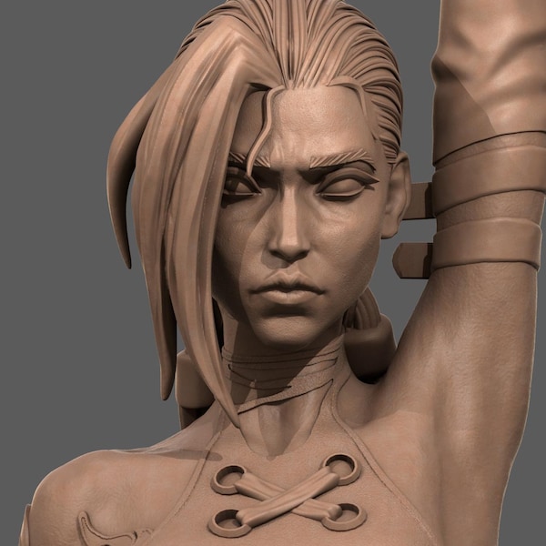 league of legends jinx figure statue 3d printer stl files
