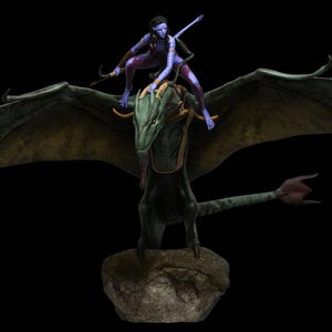 Neytiri Warrior Statue Figure 3D Model - 3D Printer STL Files