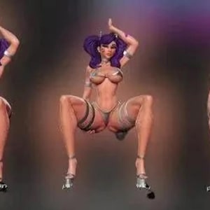 Poledancer Girl 3d Model  sexy naked nsfw Statue  3d Printer stl files