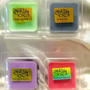 STRONG scented Luxury Wax Melt Sample Pack | Symphony of Scents| Violet, Rosewood, Pistachio, Watermelon | Gift for her | Spa gift