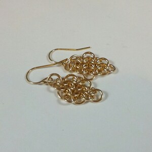 Dainty 14k Gold Filled Mesh Earrings size 4 image 2