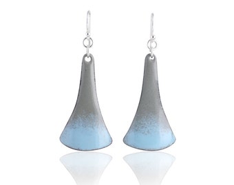 Splash Blue Enamel Earrings