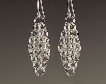 Sterling Silver Mesh Earrings - size 5