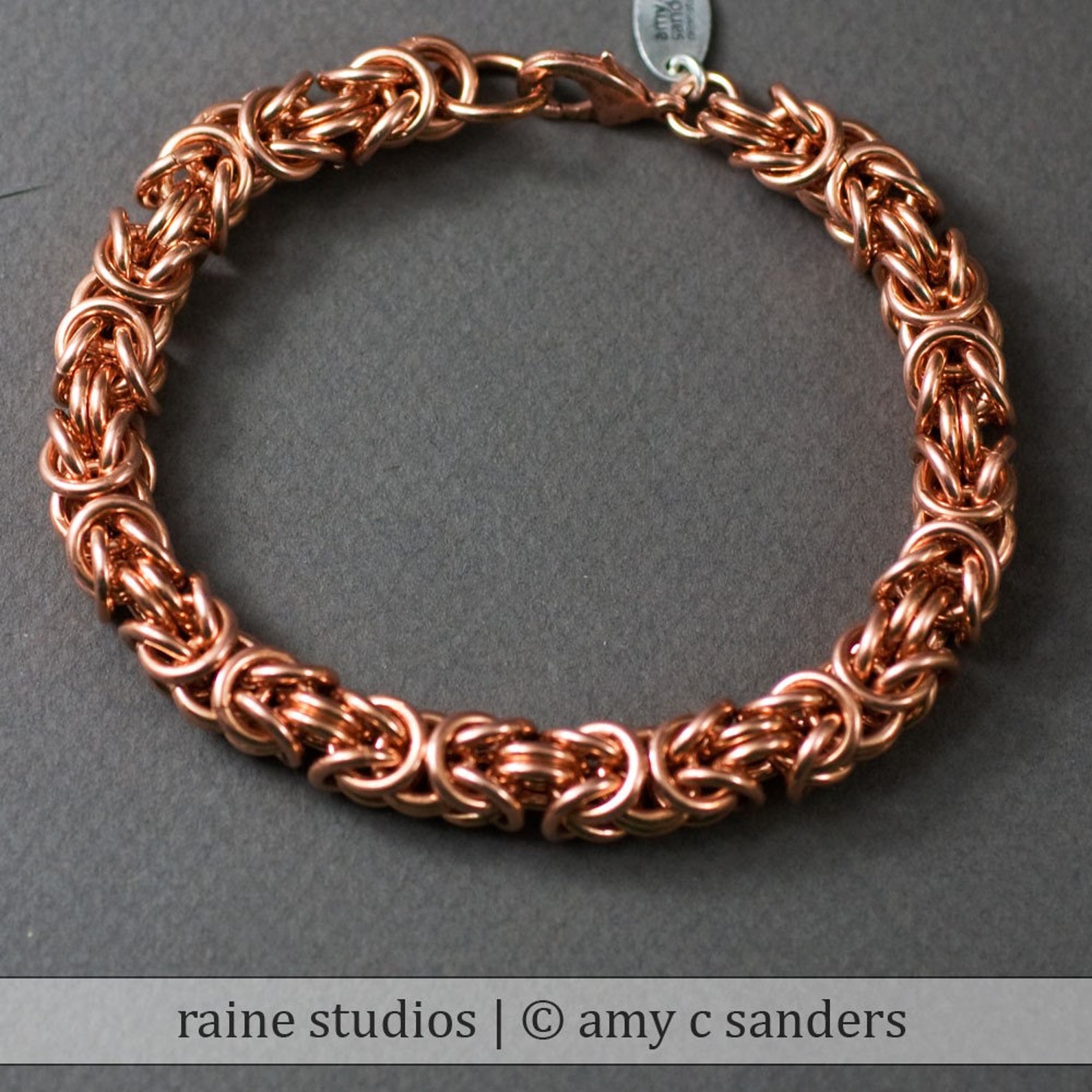 Copper Chain Bracelet 14g Byzantine Chain Maille Bracelet Etsy