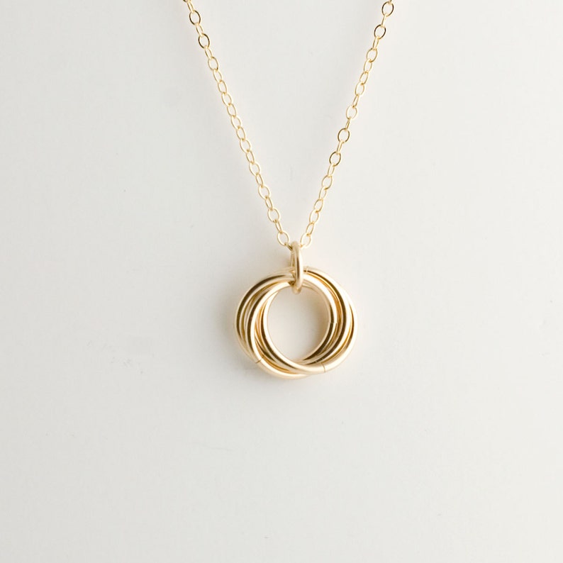 14k Gold Fill Infinity Love Knot Necklace image 1