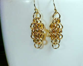 Dainty 14k Gold Filled Mesh Earrings - size 4