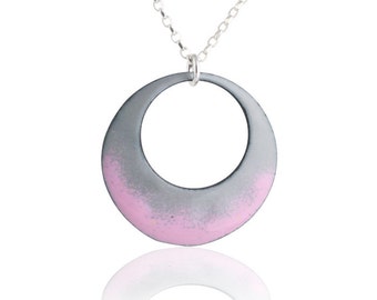 Pink Mod Circle Necklace