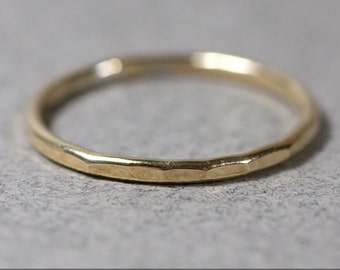 Handmade Hammered 14k Gold Filled Stacking Ring