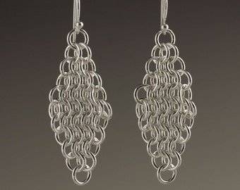 Sterling Silver Mesh Earrings - size 6