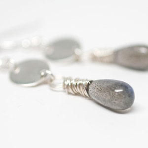 Teardrop Labradorite Sterling Silver Earrings image 3