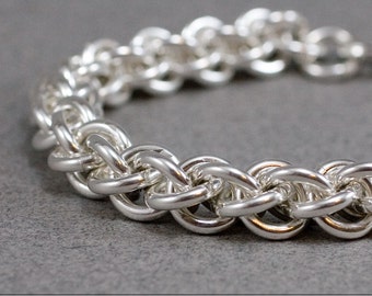 Sterling Rope Bracelet 12g Handmade Jens Pind Sterling Silver Chainmaille