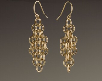 14k Gold Filled Mesh Earrings - size 5