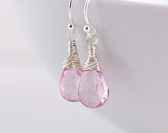 Baby Pink Quartz Earrings