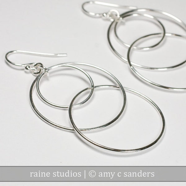 Small Orbital Hooptastic Hoop Sterling Silver Earrings