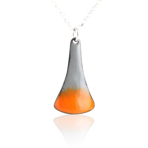 Splash Orange Enamel Necklace