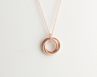14k Rose Gold Fill Infinity Love Knot Necklace