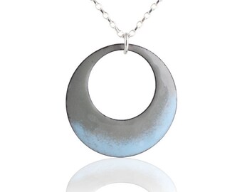 Blue Mod Circle Necklace