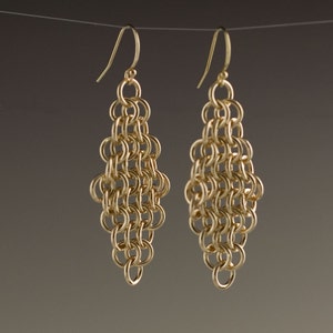 14k Gold Filled Mesh Earrings - size 6