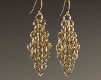 14k Gold Filled Mesh Earrings - size 6