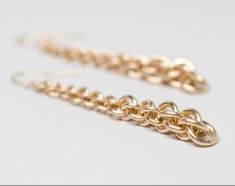 Long Jens Pind Drop 14k Gold Filled Earrings