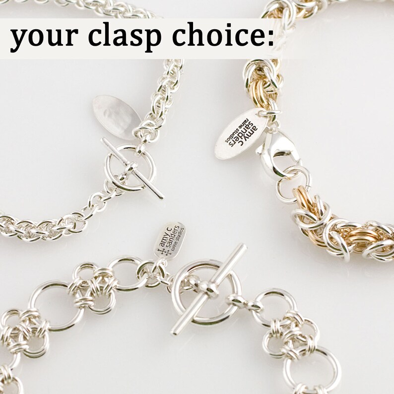 Petite Byzantine Chain Bracelet 18g Sterling Silver Handmade Chainmaille Out of Town 723-87 2019