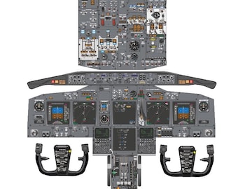 ボーイング737 MAXコックピットポスター - Etsy 日本