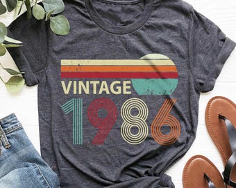 Vintage 1986 40th Birthday Shirt, Retro Limited Edition Tee