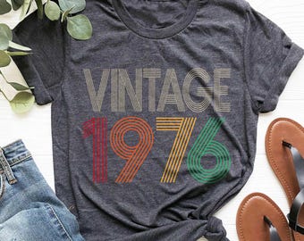 Vintage 1976 Birthday Shirt, 50th Birthday Gift
