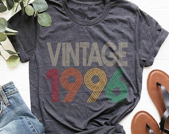 Retro 1996 30th Birthday Shirt, Vintage Style Tee