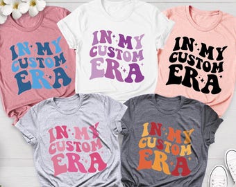 Custom Era Shirt, Retro Wavy Text, Personalized Gift