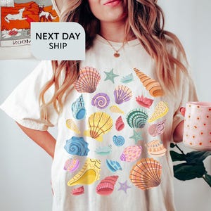 Vintage Summer Tshirt Comfort Colors® Cotton Cottagecore Aesthetic Shirt, Nautical Tee Ocean Swimsuit Coverup T shirt, Surf Shirt, Beach Tee