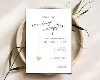 Invitación de boda minimalista moderna (descarga digital)