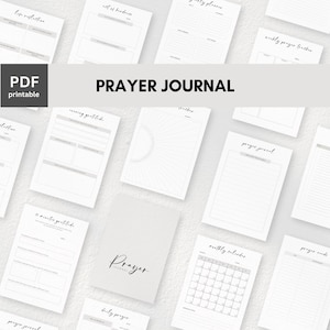 Prayer Journal Printable Gratitude Tracker Christian Planner - Reflection Tracker Printable Faith Journal - Daily Prayer Journal Prayer Log