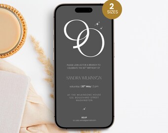 90th Birthday Brunch Invitation Template: Elegant Celebration (Digital Download)