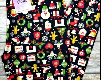 ONE SIZE Buttery Soft Always Brushed Christmas Leggings TC//O361