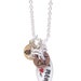 Pet lovers Silver CAT MOM inspiration multi charm cabochon pendant necklace