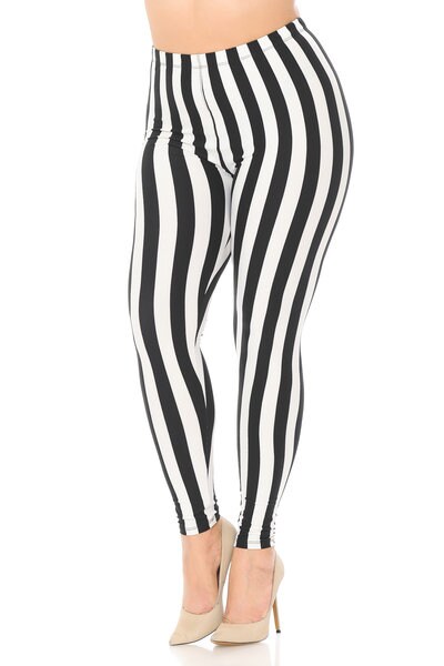 Beetlejuice Black & White Vertical Stripe Halloween Costume Leggings …