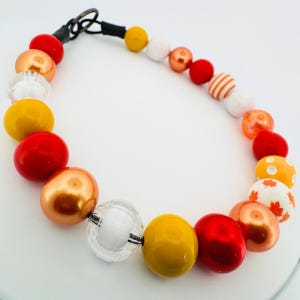 Beaded Dog Collar Slip-on Glossy Fall Harvest Collection | Dainty Days