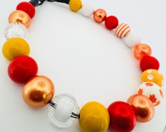Beaded Dog Collar Slip-on Glossy Fall Harvest Collection | Dainty Days