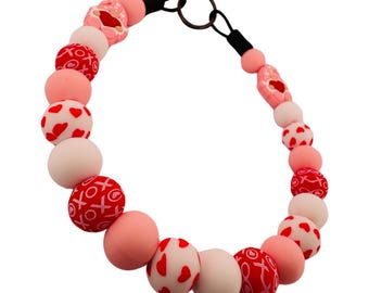 Beaded Dog Collar Slip-on Gnome Matter What Valentine's Collection | Dainty Days