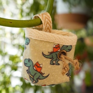 Dinos und Kätzchen - Mini-Kletterkreidebeutel für Kletterpflanzen